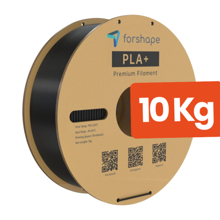 PLA+ Black Forshape 1.75mm Confezione x10 Premium - - 10Kg