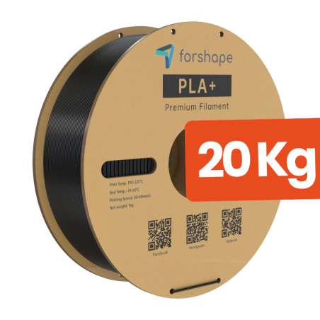 Pack x20 PLA+ Black Forshape Premium - 1.75mm - 20Kg