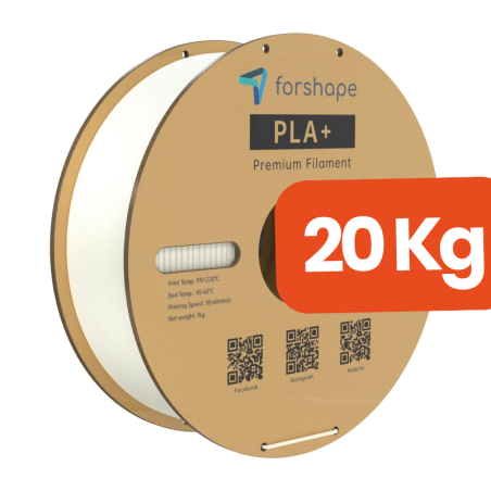 Pack x20 PLA+ White Forshape Premium - 1.75mm - 20Kg