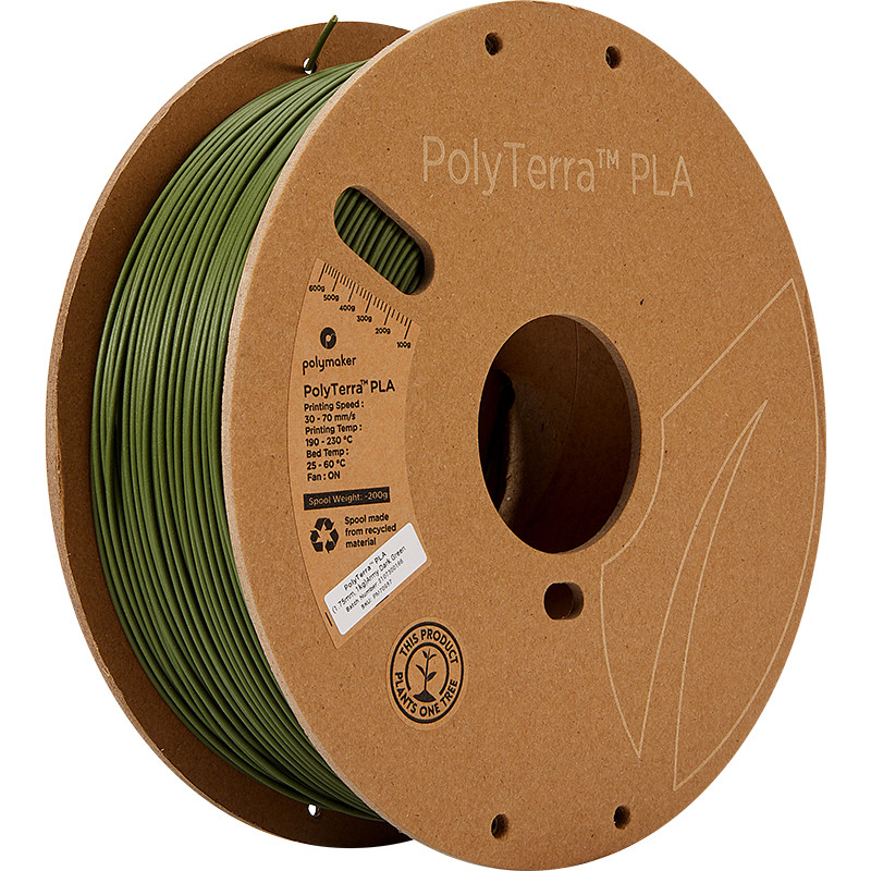 PolyTerra PLA Vert foncé Armée (Army dark green) - 1.75mm - 1 kg