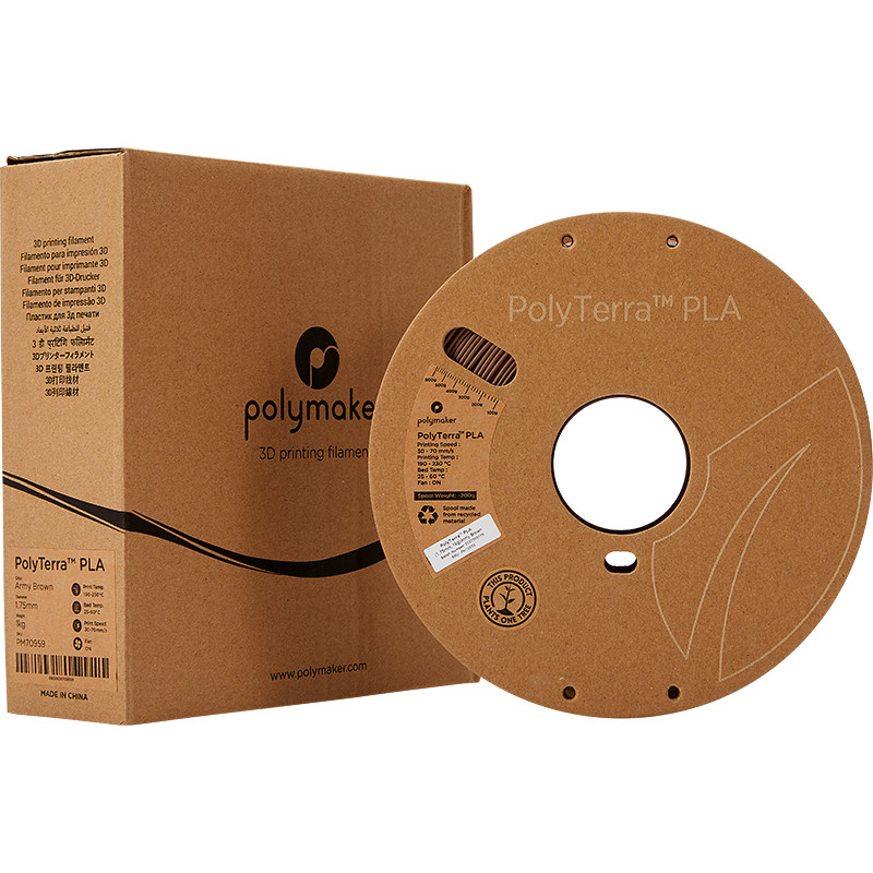 PolyTerra PLA Marron Armée (Army Brown) - 1.75mm - 1 kg