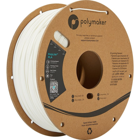 PolyLite PLA Bianco - 1.75mm - 1 kg