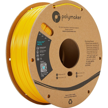 PolyLite PETG Giallo - 1.75mm - 1 kg