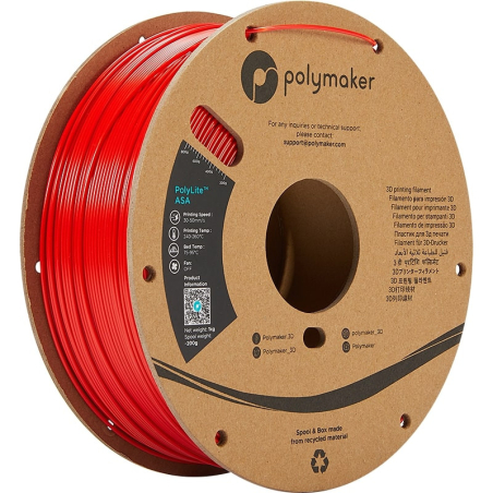 PolyLite ASA Rosso - 1.75mm - 1 kg