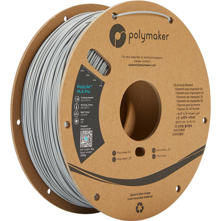 PolyLite PLA Pro Grigio - 1.75mm - 1 kg