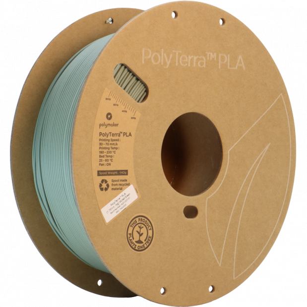 PolyTerra PLA Verde muto - 1.75mm - 1 kg