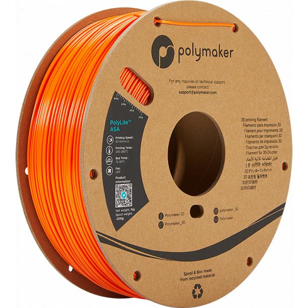 PolyLite ASA Arancione - 1.75mm - 1 kg