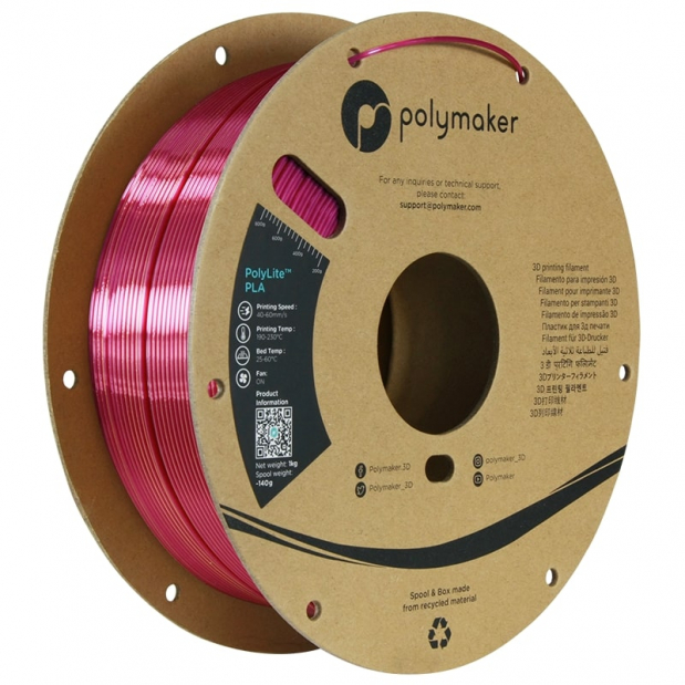 Polylite Seta doppia PLA Banchetto Oro-Magenta - 1.75mm - 1 kg