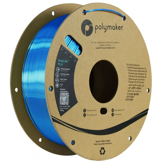 Polylite Dual Silk PLA Camaleonte Giallo-Blu - 1.75mm - 1 kg