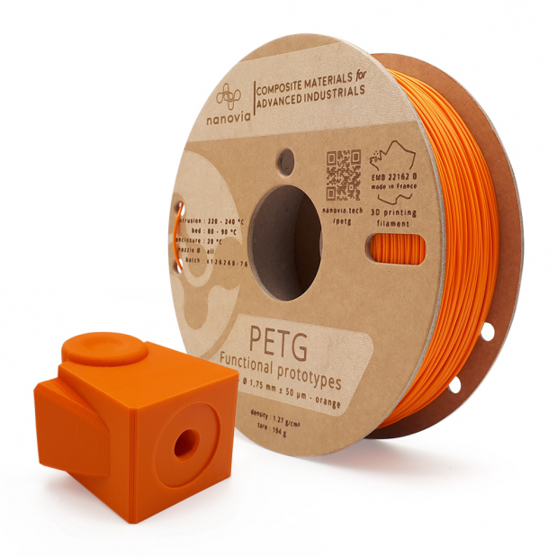 Nanovia PETG Arancione - 1,75 mm - 750 g