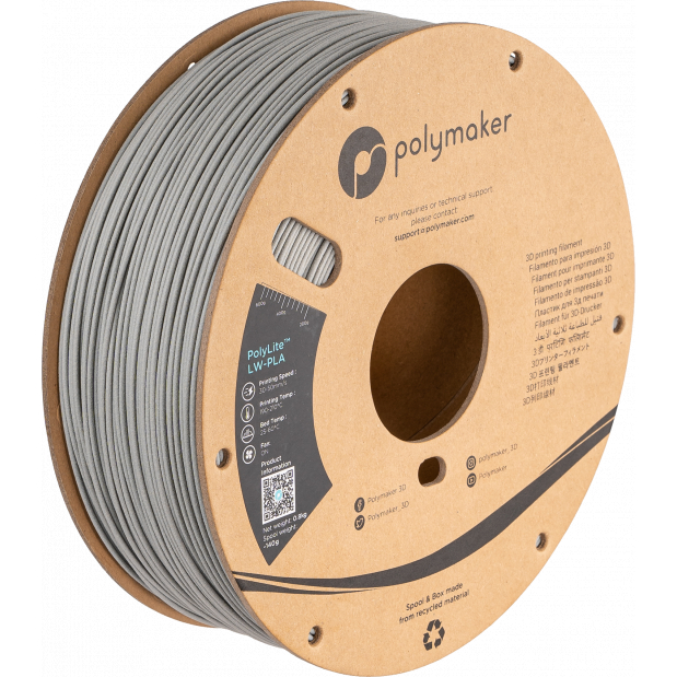 PolyLite LW-PLA Grigio - 1.75mm - 800 g