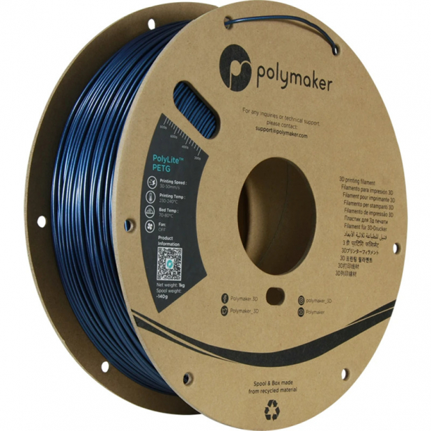 PolyLite PETG Blu scuro - 1.75mm - 1 kg