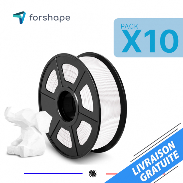 Confezione x10 - Forshape ecoPLA Bianco - 10 Kg - 1.75mm