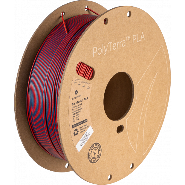 PolyTerra PLA Dual Red Dark Blue (bacche miste) - 1.75mm - 1 kg