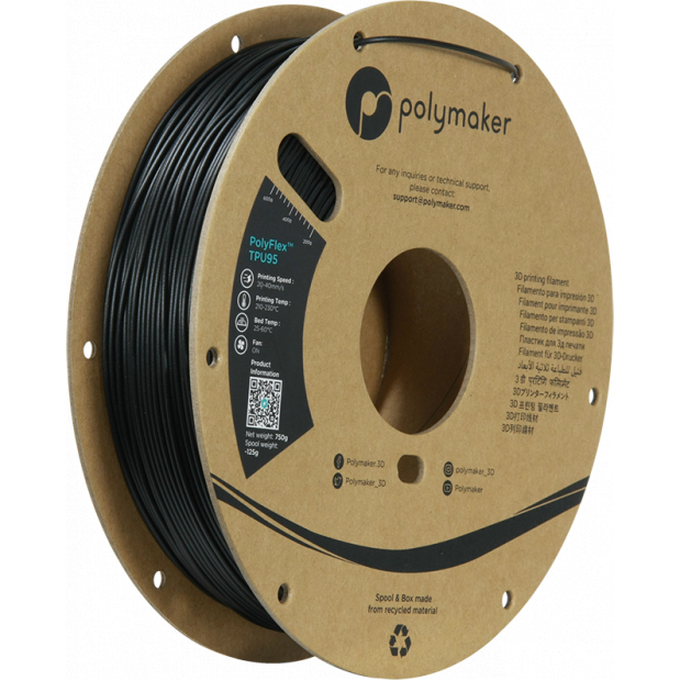 PolyFlex TPU-95A Nero - 1.75mm - 750 g