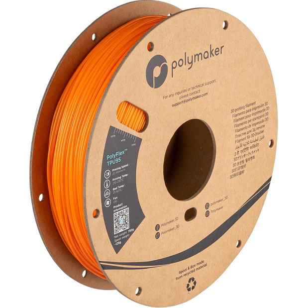 PolyFlex TPU-95A Arancione - 1.75mm - 750 g