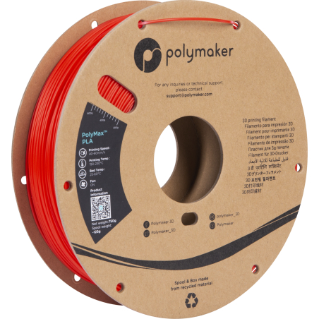 PolyMax Tough PLA Rosso - 1.75mm - 750 g