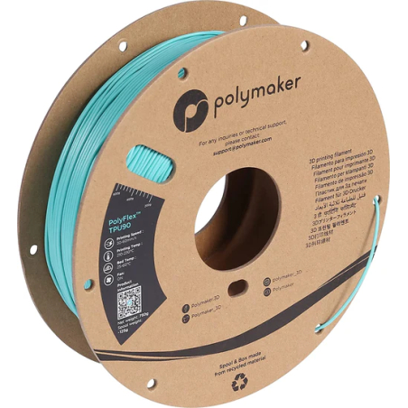 Polyflex TPU-90A Polymaker Alzavola (blu-verde anatra) - 1.75mm - 750 g