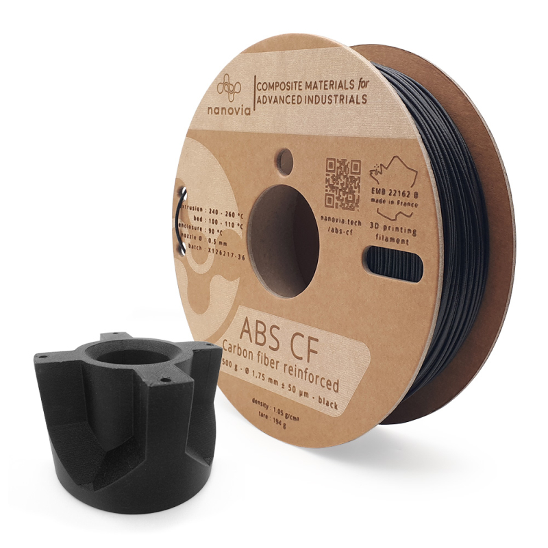 ABS CF Nanovia (renforcé en fibres de carbone) - 2.85mm - 500 g