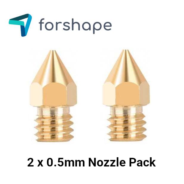 Forshape Set di 2 ugelli MK8 in ottone 0.3mm